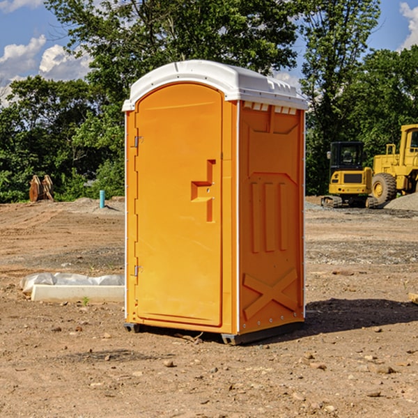 how often are the portable toilets cleaned and serviced during a rental period in Karbers Ridge